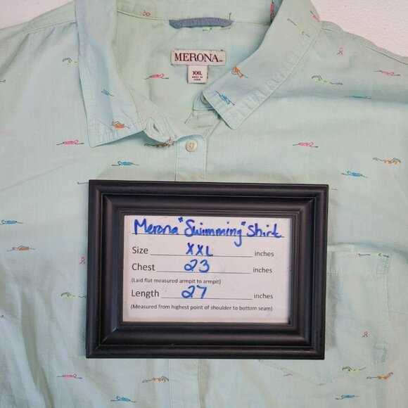 Merona Button Down Half Pullover Shirt Collar Swimmers Pool Womens Plus Size XXL - Picture 7 of 9
